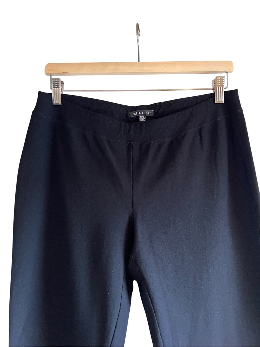 Eileen Fisher washable stretch crepe pant in black size S excellent condition - Picture 3 of 10